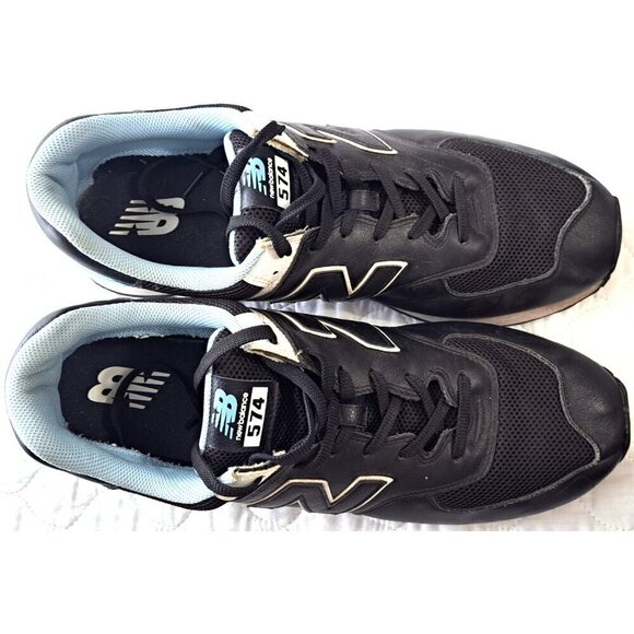 New Balance 574 Men\'s 18 Black Low Cut Lace Up Sneakers ML574NSE main image 7